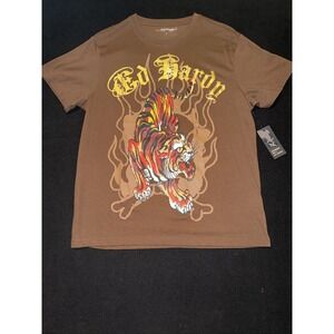 Ed Hardy Fire And Tiger Short sleeve T-shirt Men's Large NWT